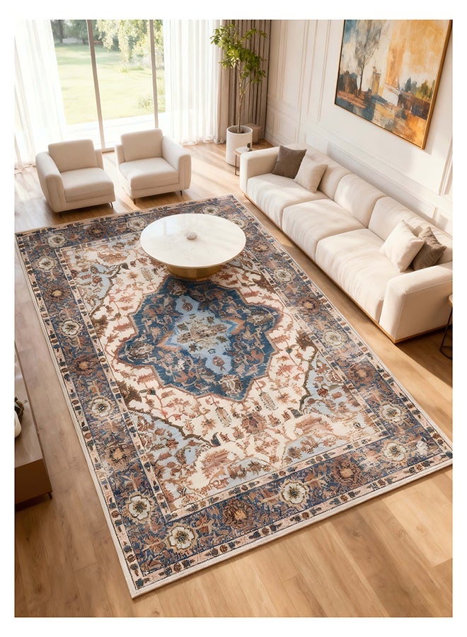 Noon East Carpet Rug Anti-Slip-  Size- 91 x 153 cm - 3x5 ft | Royal Heritage Design | Color- Olive Green| Ideal as Carpets for Living room, Bedroom, Office, Entry hallways, Foyers or balcony - Image 2